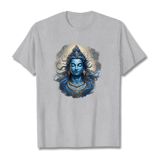 Buddha Stones OM NAMAH SHIVAYA Buddha Tee T-shirt T-Shirts BS LightGrey 2XL