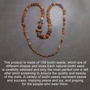 Buddha Stones 108 Mala Beads Bodhi Seed Luck Wealth Bracelet Wrist Mala Mala Bracelet BS 9