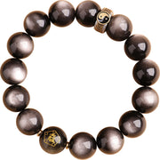 Buddha Stones 925 Sterling Silver Black Obsidian Gold Sheen Obsidian Silver Sheen Obsidian Yin Yang Protection Bracelet (Extra 35% Off | USE CODE: FS35) - image 10