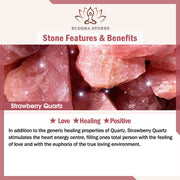 Buddha Stones Natural Strawberry Quartz Amethyst Healing Positive Five-leaf Flower Charm Bracelet