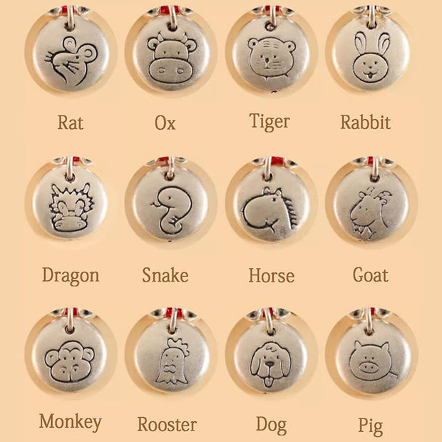 Buddha Stones Handmade 999 Sterling Silver Year of the Dragon Cute Chinese Zodiac Luck Braided Bracelet (Extra 30% Off | USE CODE: FS30)