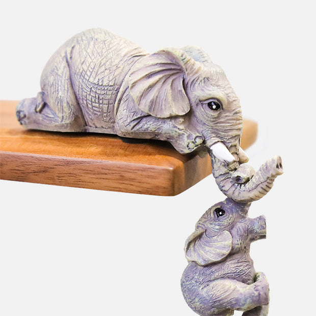 Buddha Stones 3pcs Feng Shui Elephant Sitter Figurines Wealth Figurine Home Decoration Decorations BS 4