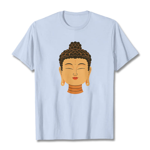 Buddha Stones Blessed Meditation Buddha Tee T-shirt T-Shirts BS LightCyan 2XL
