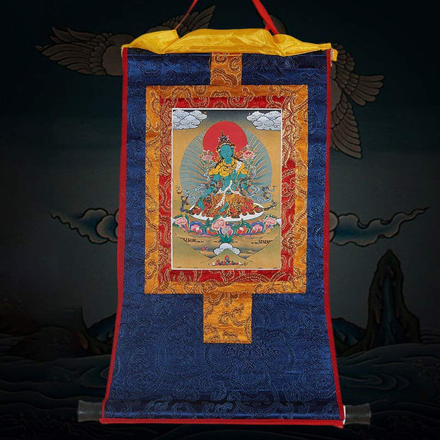 Buddha Stones Tibetan Framed Thangka Blessing Protection Decoration (Extra 30% Off | USE CODE: FS30) - image 13
