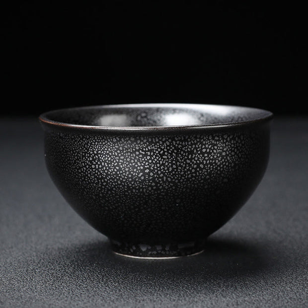 Buddha Stones Gold Leaf Chinese Jianzhan Dragon Phoenix Lotus Avalokitesvara Koi Fish Ceramic Teacup Tenmoku Kung Fu Tea Cup Bowl - image 3