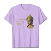 Buddha Stones A Disciplined Mind Brings Happiness Buddha Tee T-shirt T-Shirts BS Plum 2XL
