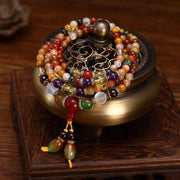 Buddha Stones The 108 Quartz Healing Mala Bracelet