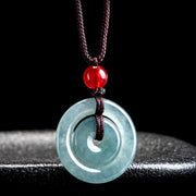 FREE Today: Auspicious and Protection Green Jade Double Peace Buckle Necklace Pendant FREE FREE 3