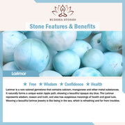Buddha Stones Natural Larimar Wisdom Confidence Bracelet - image 18