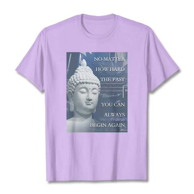 Buddha Stones You Can Always Begin Again Tee T-shirt T-Shirts BS Plum 2XL
