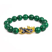 Buddha Stones "Sending Blessings of Wealth and Peace" PiXiu Jade Bracelet Includes Gift Message Card - image 2