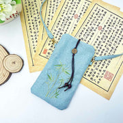 Buddha Stones Small Embroidered Flowers Crossbody Bag Shoulder Bag Cellphone Bag 11*20cm 28