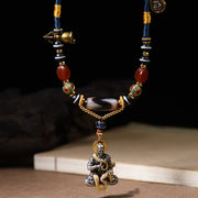 Buddha Stones Handmade Buddha Snake Skull Head Dzi Bead Serenity Rope Necklace Pendant (Extra 35% Off | USE CODE: FS35) - image 2