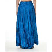 Buddha Stones Solid Color Loose Long Elastic Waist Skirt 45