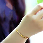 Buddha Stones Handmade Gold Multicolored Rope Protection Braided Bracelet Anklet Bracelet Anklet BS 6
