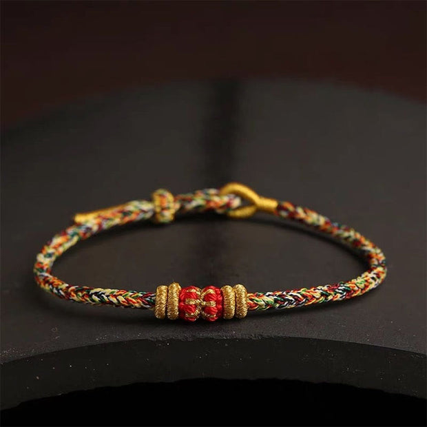 Buddha Stones Handmade Colorful Rope King Kong Knot Braided Luck Bracelet - image 14