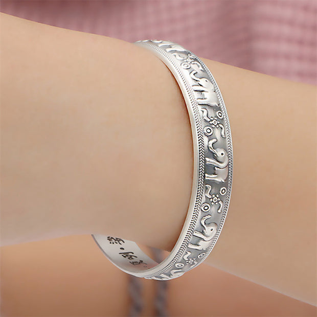 Buddha Stones Elephant White Copper Strength Bracelet Bangle (Extra 30% Off | USE CODE: FS30) - image 7