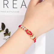 Buddha Stones Handmade Peach Blossom Knot Eight Thread Peace Knot Luck Protection Bracelet (Extra 35% Off | USE CODE: FS35) - image 3