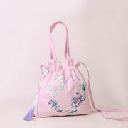 Buddha Stones Suzhou Embroidery Lotus Deer Epiphyllum Peony Rabbit Cotton Linen Tote Crossbody Bag Shoulder Bag Handbag 8