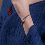 Buddha Stones Tibet Om Mani Padme Hum Luck Red String Bracelet Bangle Bracelet Bangle BS 1