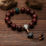 Buddha Stones Tibetan Bodhi Seed Agate Bead Luck Wealth Tassel Charm Wrist Mala (Extra 30% Off | USE CODE: FS30) - image 3