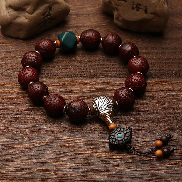 Buddha Stones Tibetan Bodhi Seed Agate Bead Luck Wealth Tassel Charm Wrist Mala (Extra 30% Off | USE CODE: FS30) - image 3