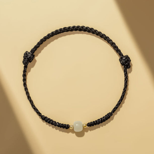 Buddha Stones Handcrafted Jade Lucky Bead Abundance Braided Bracelet 6