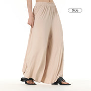 Buddha Stones Solid Color Loose Modal Wide Leg Pants With Pockets 10