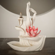 Buddha StonesTibetan Lotus Blessing Incense Burner Decoration (Extra 30% Off | USE CODE: FS30) - image 11