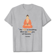 Buddha Stones The Mind Is Everything Meditation Buddha Tee T-shirt T-Shirts BS LightGrey 2XL