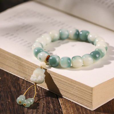 Buddha Stones Gradient Bodhi Seed Nine Tailed Fox Cat Paw Claw Pine Cone Peace Bracelet (Extra 40% Off | USE CODE: FS40) - Nine-Tailed Fox(Nine-Tailed Fox Random Color-Wrist Circumference 16-17cm) - image 0