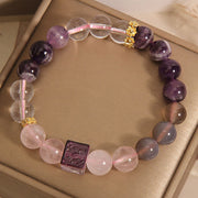 FREE Today: Balance Emotions Amethyst Pink Crystal Bracelet
