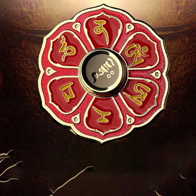 Buddha Stones Six True Words Fidget Spinner Blessing Finger Hand Spinner Decoration (Extra 30% Off | USE CODE: FS30) - Red - image 0