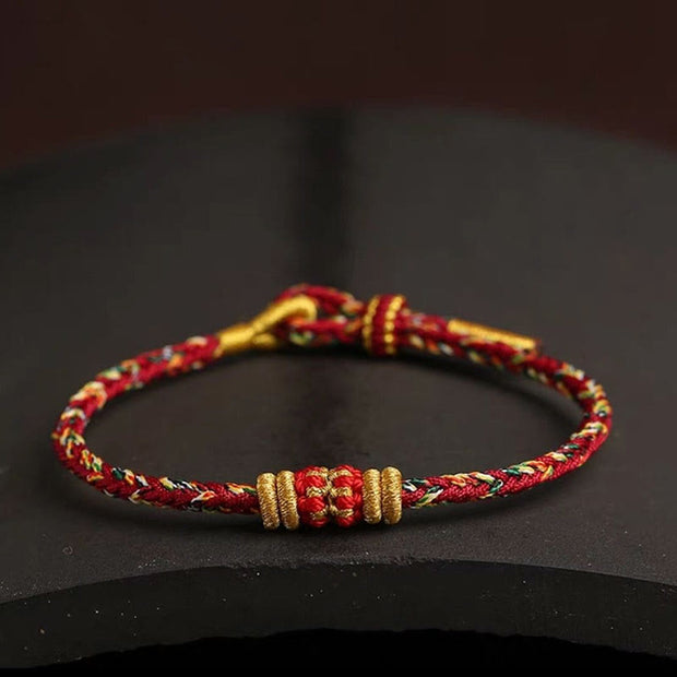 Buddha Stones Handmade Colorful Rope King Kong Knot Braided Luck Bracelet - image 2