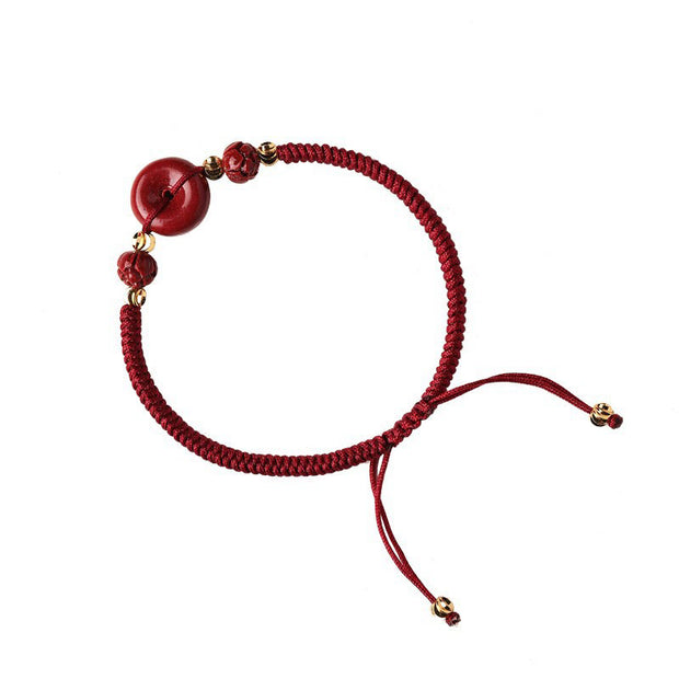 Buddha Stones Handmade Lotus Cinnabar Peace Buckle Blessing Braid Bracelet (Extra 35% Off | USE CODE: FS35) - image 9
