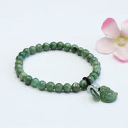 Buddha Stones Laughing Buddha Cyan Jade Healing Bracelet Bracelet BS 6