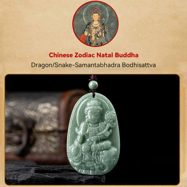 Buddha Stones Chinese Zodiac Natal Buddha Natural Jade Wealth Prosperity Necklace Pendant (Extra 30% Off | USE CODE: FS30) - image 15