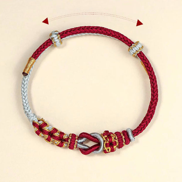 Buddha Stones Handmade Peach Blossom Knot Eight Thread Peace Knot Luck Protection Bracelet (Extra 35% Off | USE CODE: FS35) - image 9