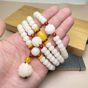 Buddha Stones Lotus Bodhi Seed Mala 108 Beads Protection Bracelet