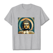 Buddha Stones Aura Golden Buddha Tee T-shirt T-Shirts BS LightGrey 2XL