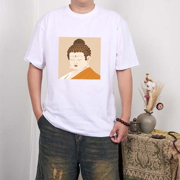 Buddha Stones Close Eyes And Relax Buddha Tee T-shirt T-Shirts BS 1