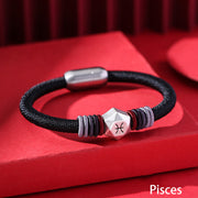 Buddha Stones 999 Sterling Silver 12 Constellations of the Zodiac Blessing Handmade String Bracelet (Extra 35% Off | USE CODE: FS35) - Pisces - image 18