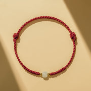 Buddha Stones Handcrafted Jade Lucky Bead Abundance Braided Bracelet 1