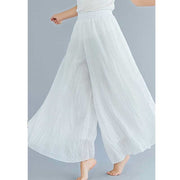 Buddha Stones Women Casual Loose Cotton Linen Wide Leg Pants For Yoga Dance Wide Leg Pants BS 4