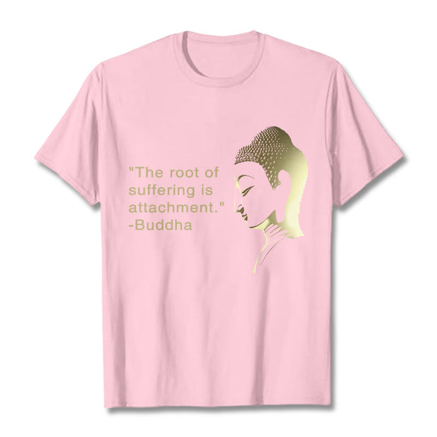 Buddha Stones The Root Of Suffering Is Attachment Buddha Tee T-shirt T-Shirts BS LightPink 2XL