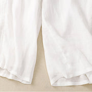 Buddha Stones Floral Print High Waist Cotton Linen Drawstring Wide Leg Pants With Pockets 5