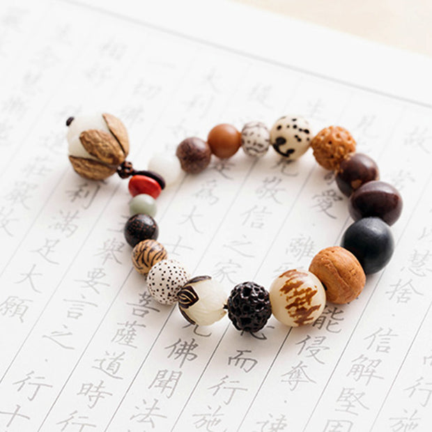 Buddha Stones Bodhi Seed Lotus Wisdom Peace Wrist Mala Bracelet