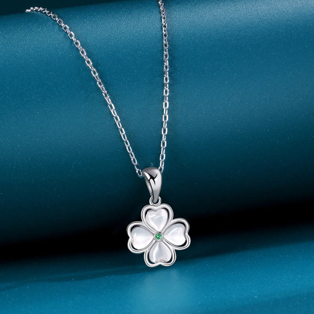 Buddha Stones 925 Sterling Silver Four Leaf Clover Chrysoberyl Cat Eye Love Necklace Pendant (Extra 35% Off | USE CODE: FS35) - image 3