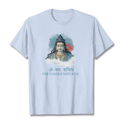 Buddha Stones Sanskrit OM NAMAH SHIVAYA Colorful Clouds Tee T-shirt T-Shirts BS LightCyan 2XL