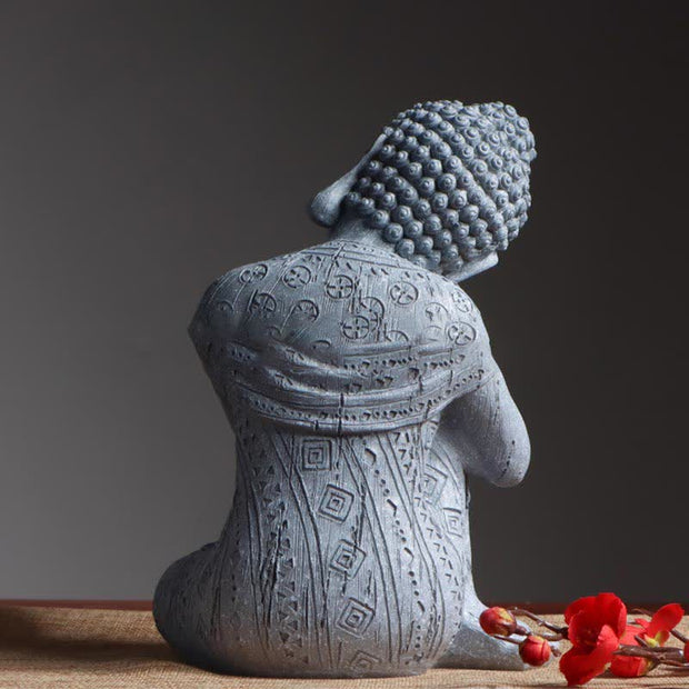 Buddha Stones Tibetan Meditating Buddha Serenity Resin Statue Decoration